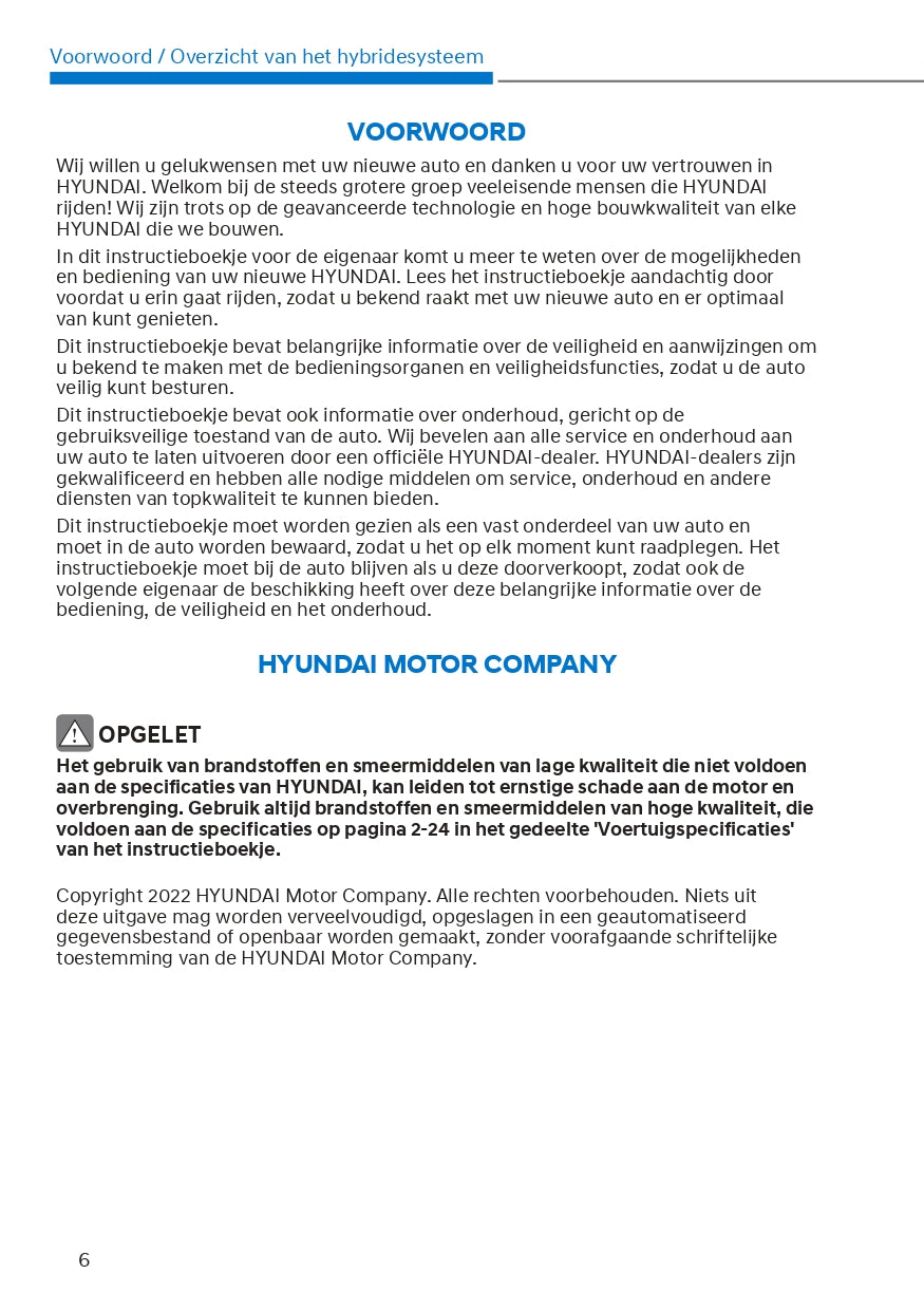 2023 Hyundai Tucson Hybrid/Plug-in Hybrid Bedienungsanleitung | Niederländisch