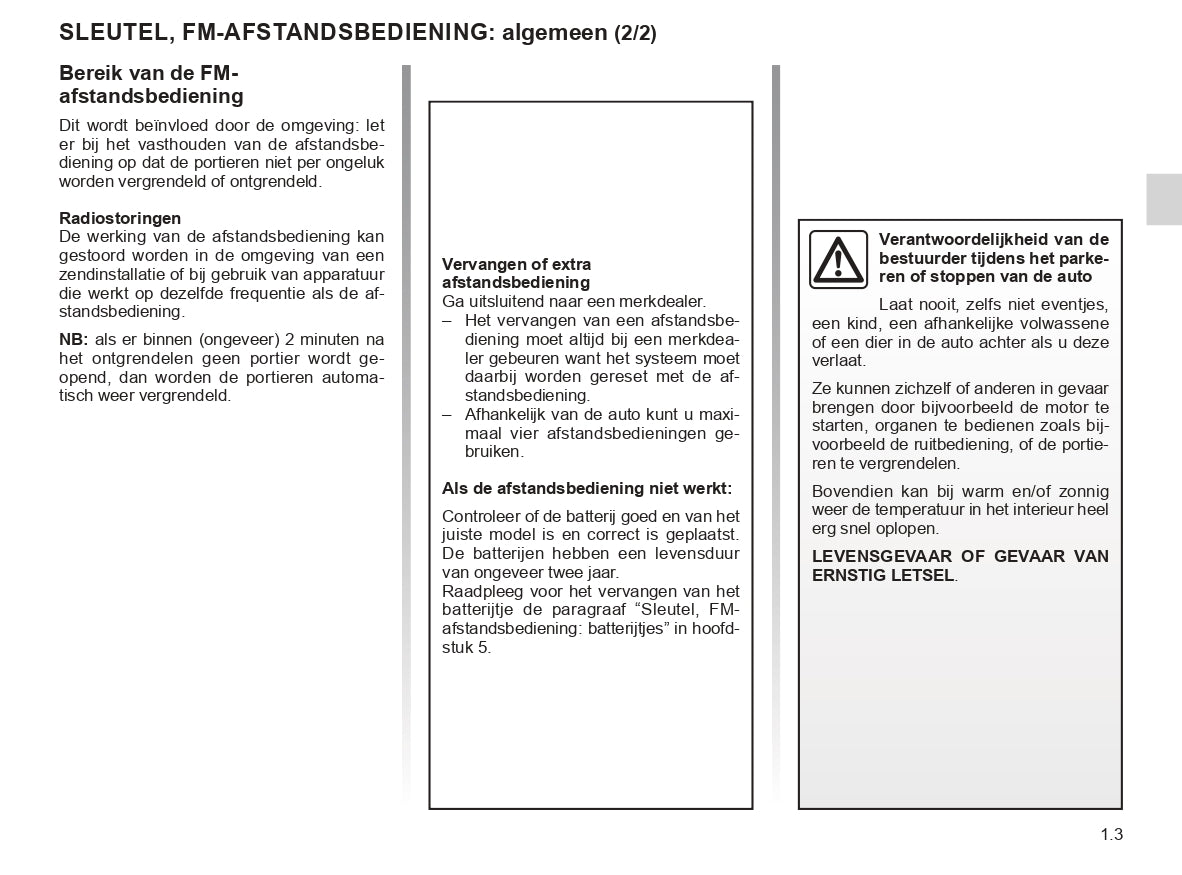 2018-2020 Renault Kangoo Owner's Manual | Dutch