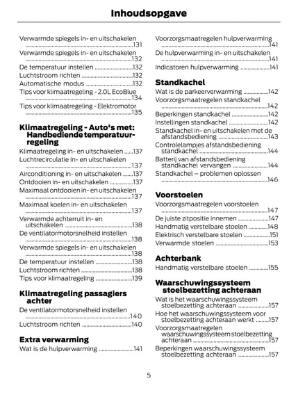 2022-2023 Ford Transit Bedienungsanleitung | Niederländisch