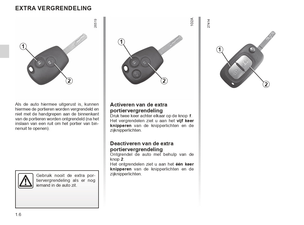 2018-2020 Renault Kangoo Owner's Manual | Dutch