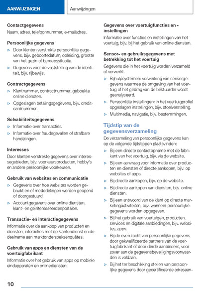 2020-2021 BMW X3 Owner's Manual | Dutch