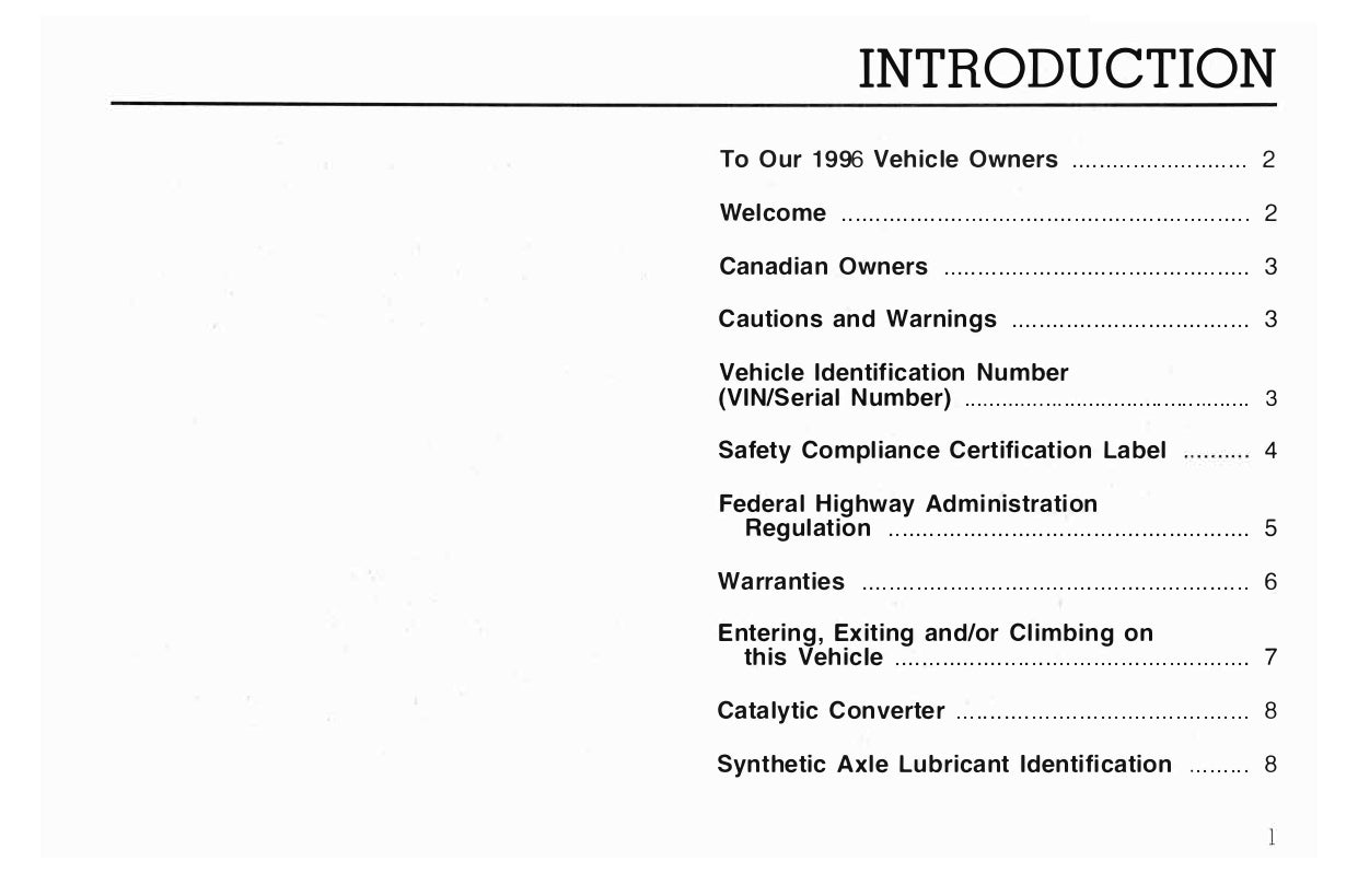 1996 Ford L-Series Manuel du propriétaire | Anglais