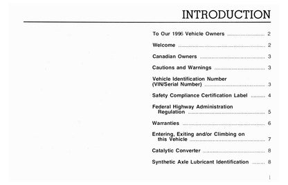 1996 Ford L-Series Bedienungsanleitung | Englisch