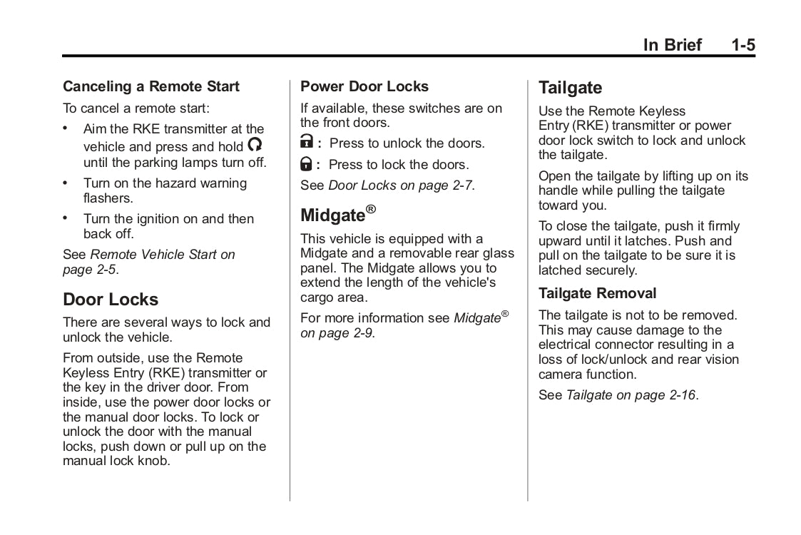 2011 Chevrolet Avalanche Owner's Manual | English