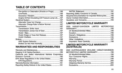 2020 Harley-Davidson Softail Owner's Manual | English