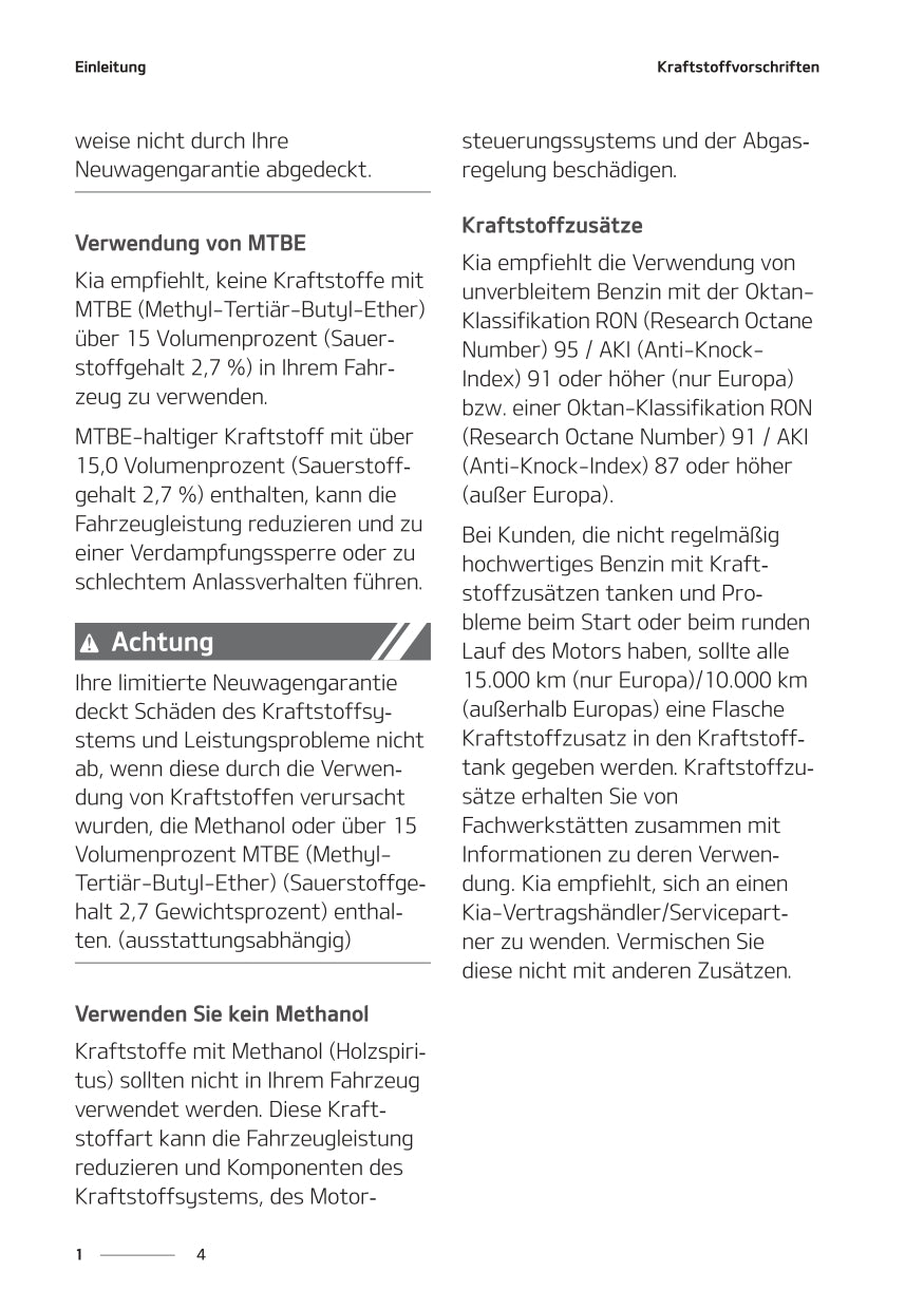 2021-2023 Kia Ceed Bedienungsanleitung | Deutsch