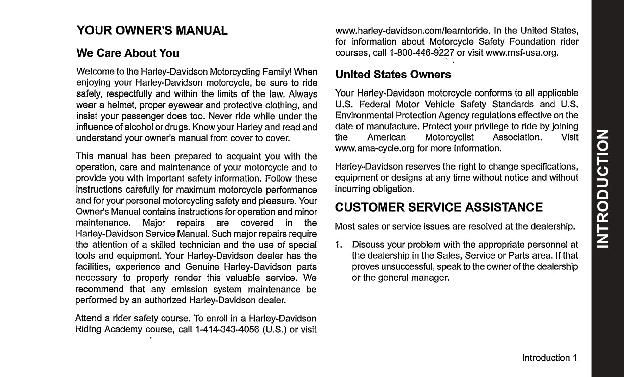 2020 Harley-Davidson Softail Owner's Manual | English
