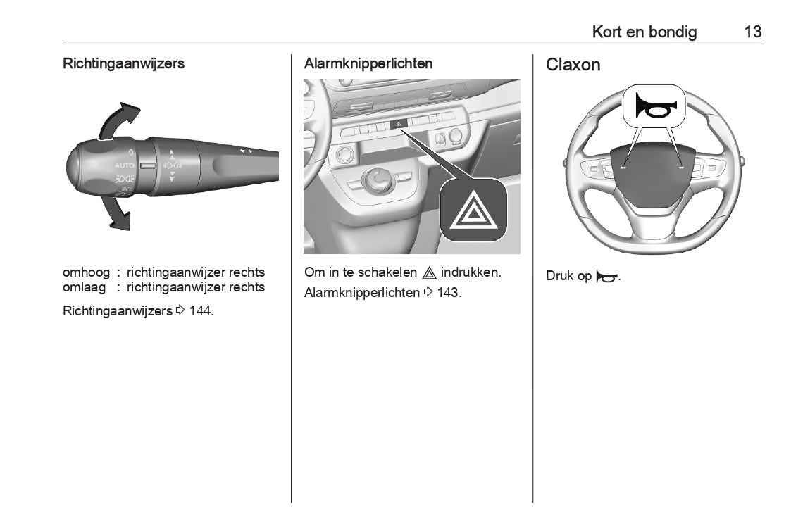 2022 Opel Vivaro Owner's Manual | Dutch