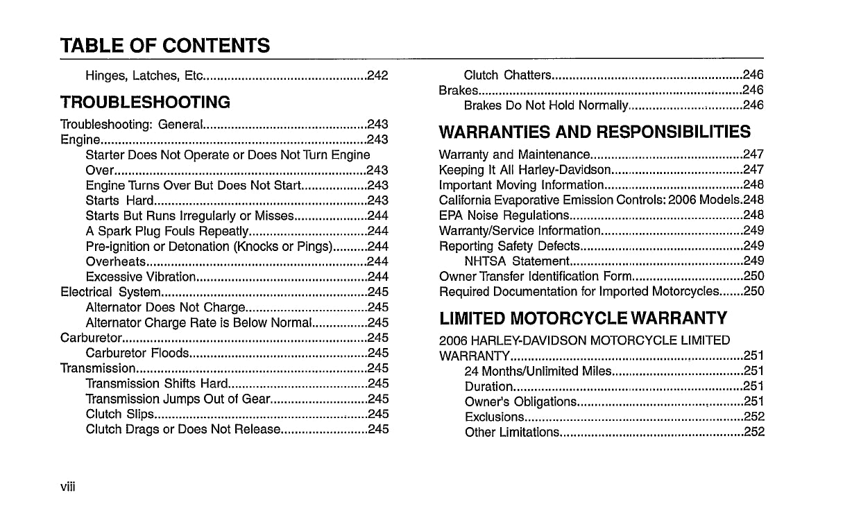 HARLEY DAVIDSON TC96 マニュアル 1996 Harley Davidson Police Owner's Manual | English – Car Manuals