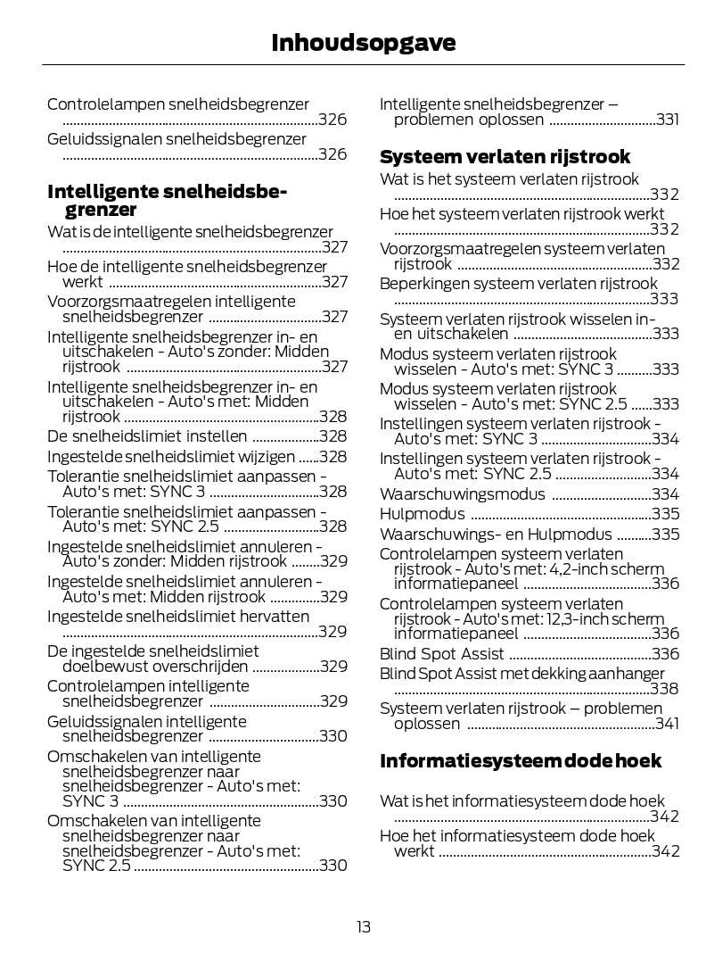 2022-2024 Ford Kuga Owner's Manual | Dutch