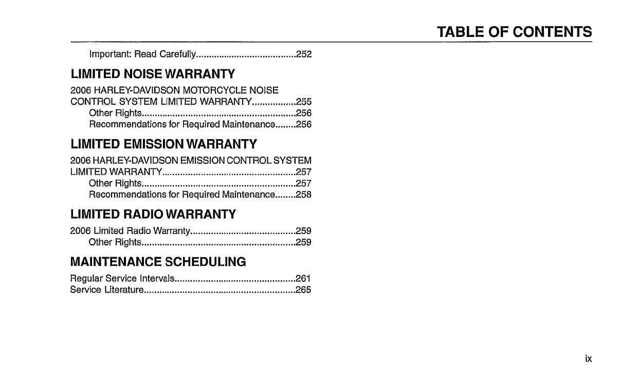 2006 Harley-Davidson Touring Owner's Manual | English – Car Manuals
