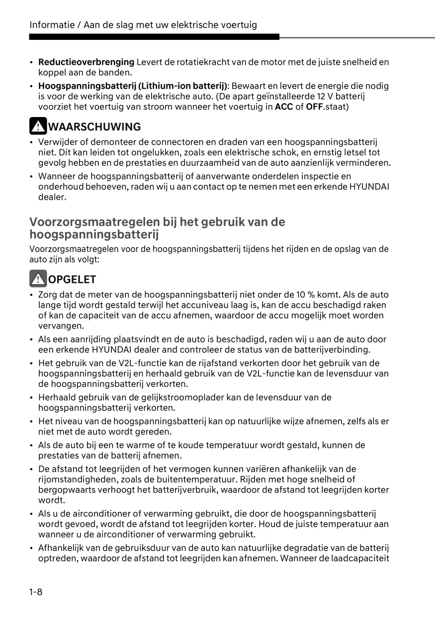 2022-2023 Hyundai Ioniq 6 Owner's Manual | Dutch
