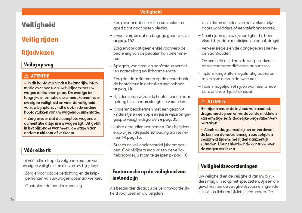 2021 Seat Leon/Leon Sportstourer Owner's Manual | Dutch