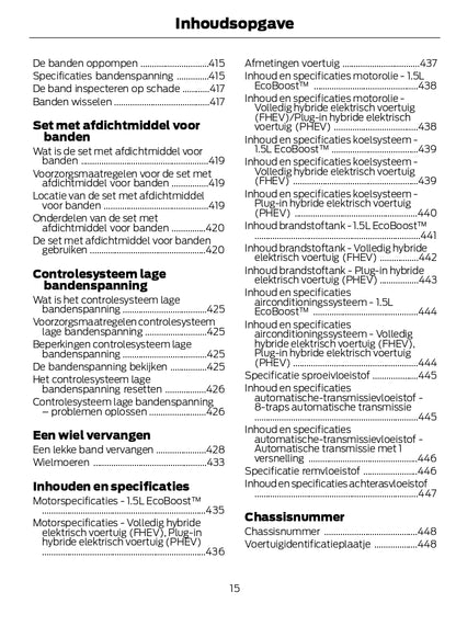 2024 Ford Kuga Bedienungsanleitung | Niederländisch