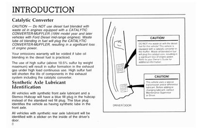 1996 Ford L-Series Bedienungsanleitung | Englisch