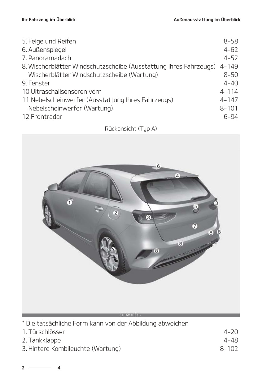 2021-2023 Kia Ceed Owner's Manual | German