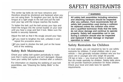 1998 Ford F&B Diesel Manuel du propriétaire | Anglais