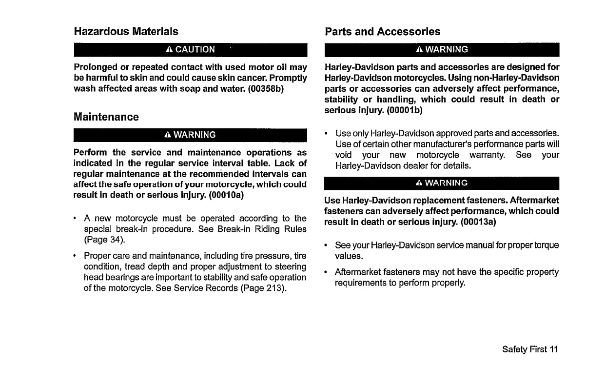 2020 Harley-Davidson Softail Owner's Manual | English