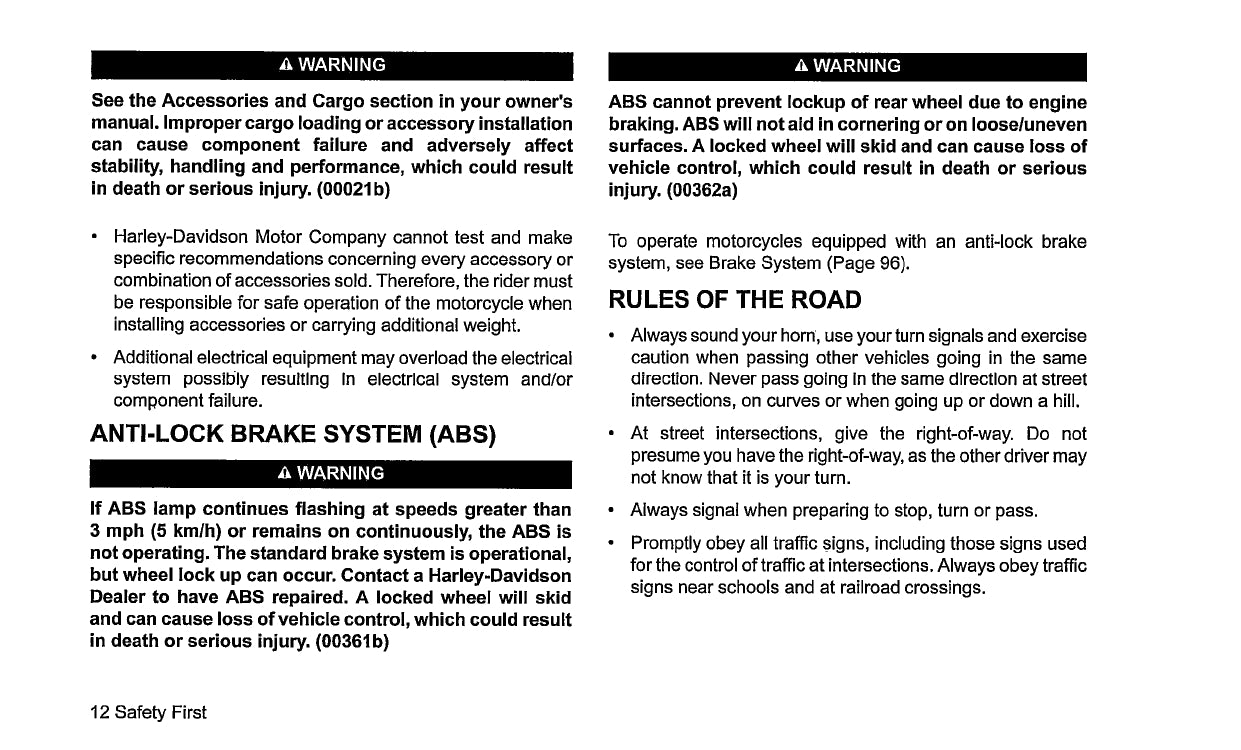 2020 Harley-Davidson Softail Owner's Manual | English