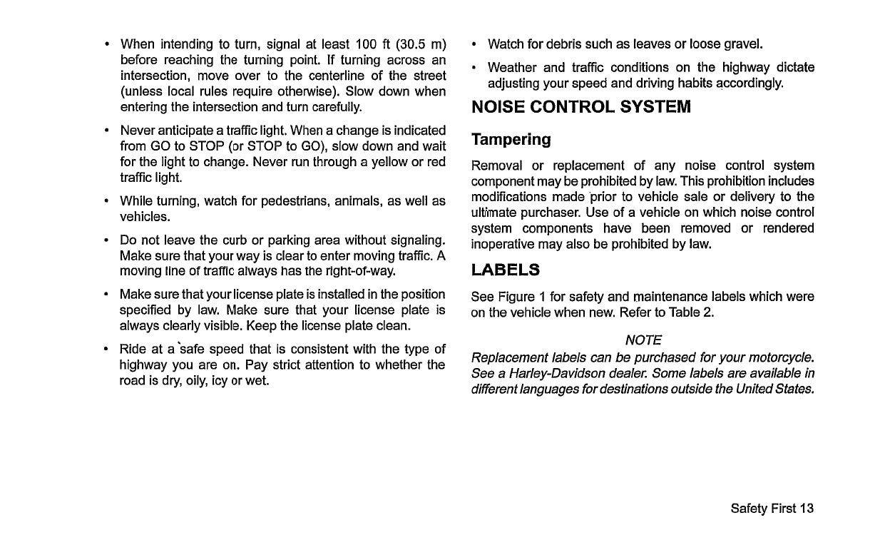 2020 Harley-Davidson Softail Owner's Manual | English