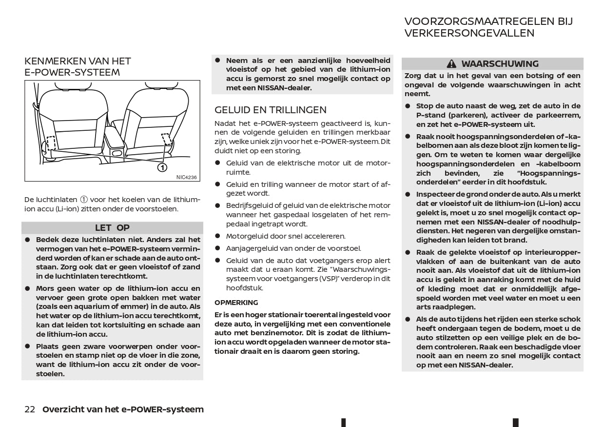 2022-2023 Nissan Qashqai e-Power Gebruikershandleiding | Nederlands