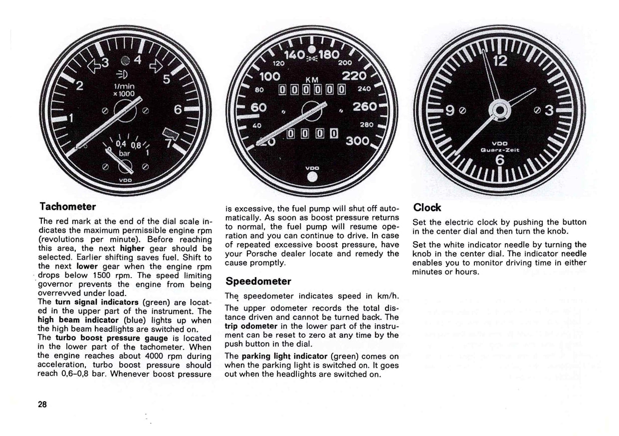 1983 Porsche 911 Turbo Gebruikershandleiding | Engels