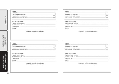 2018 Jeep Grand Cherokee / SRT Maintenance logbook | Dutch