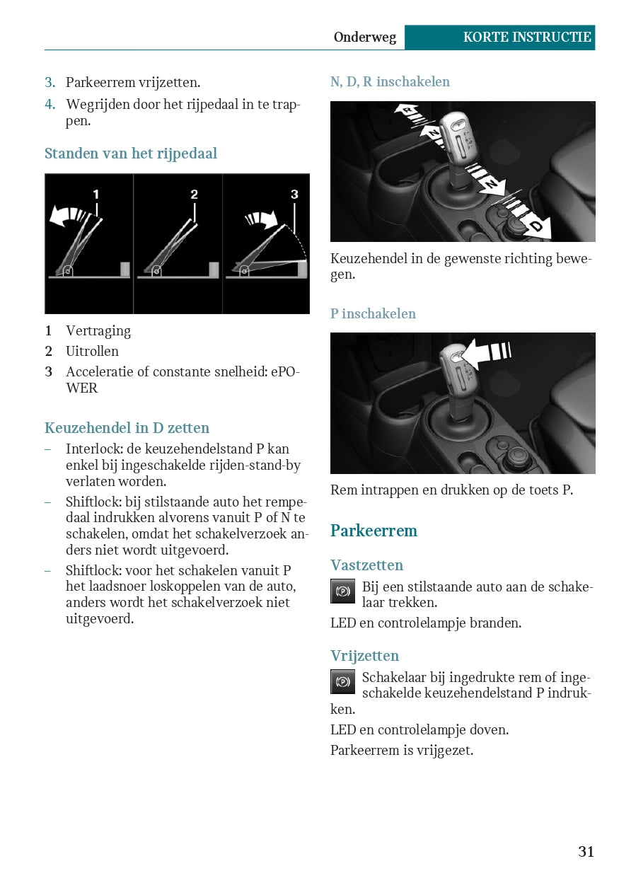 2020 Mini Cooper SE Owner's Manual | Dutch