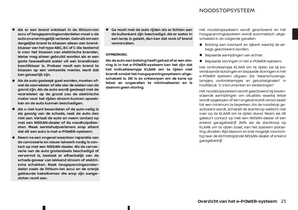 2022-2023 Nissan Qashqai e-Power Gebruikershandleiding | Nederlands