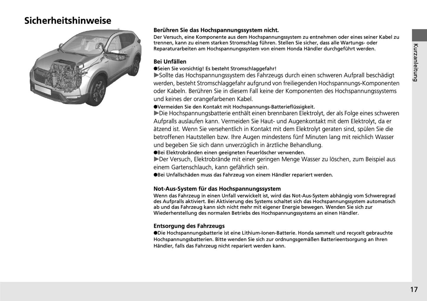 2018-2019 Honda CR-V Hybrid Owner's Manual | German