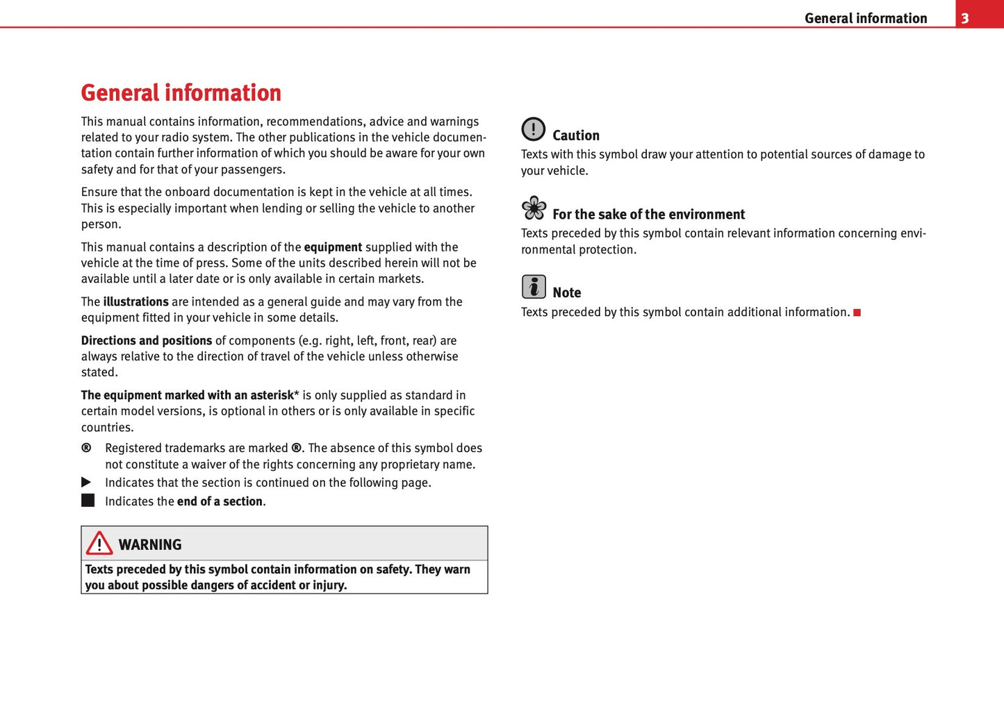 Seat Sound System 3.0 Owners Manual