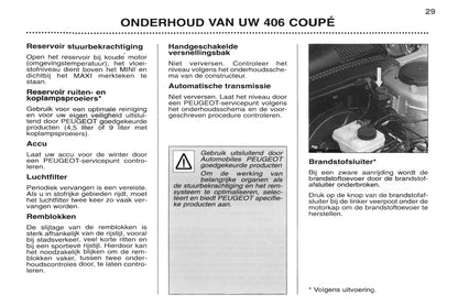 1998-2000 Peugeot 406 Coupé Gebruikershandleiding | Nederlands