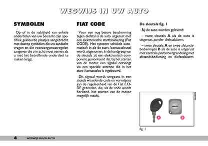2000-2001 Fiat Seicento Owner's Manual | Dutch