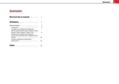 Seat Système de Communication Guide d’instructions