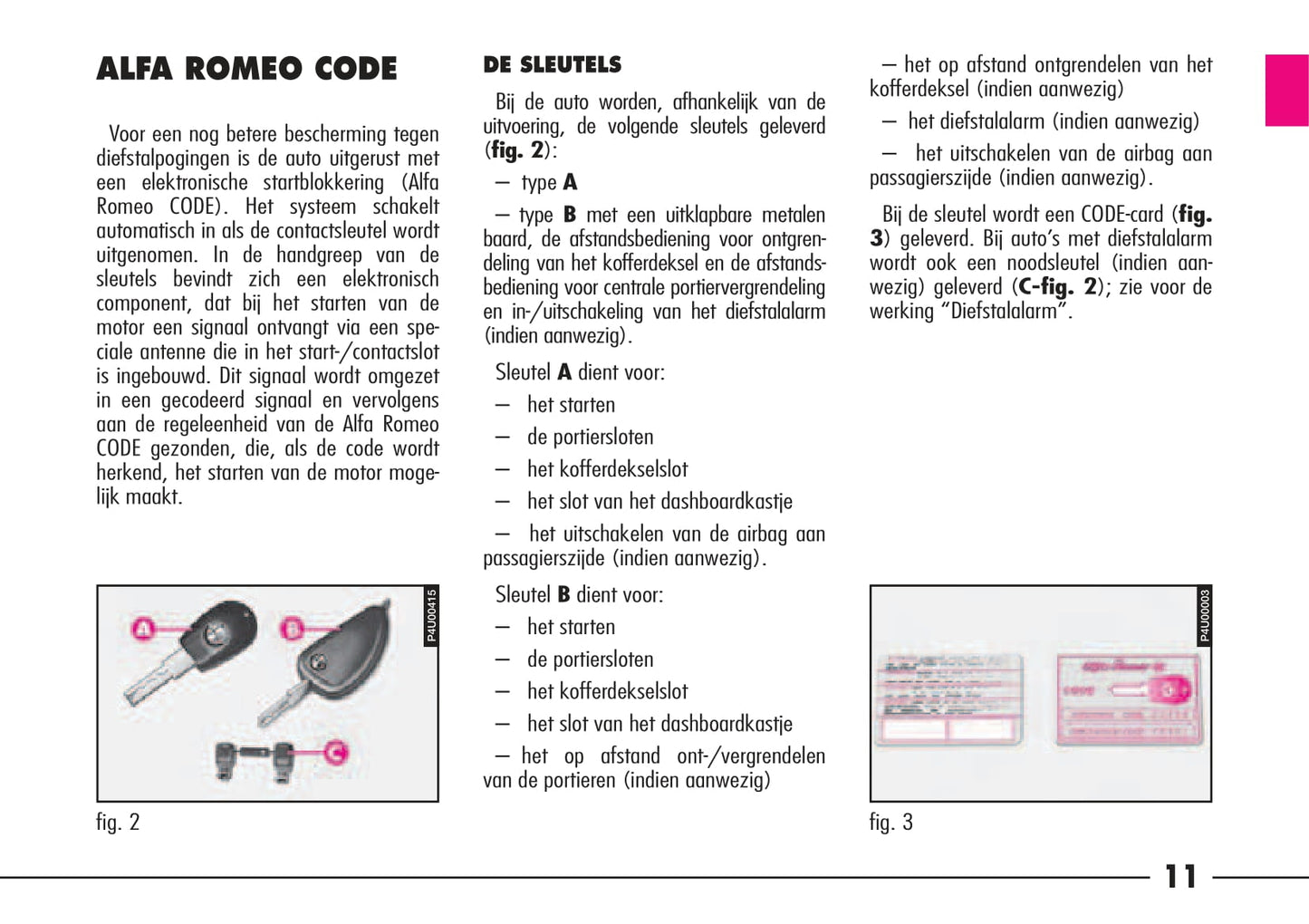 1997-2003 Alfa Romeo 156 Owner's Manual | Dutch