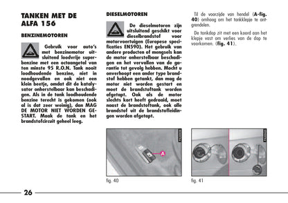 1997-2003 Alfa Romeo 156 Owner's Manual | Dutch