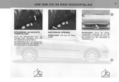 2003-2004 Peugeot 206 CC Manuel du propriétaire | Néerlandais
