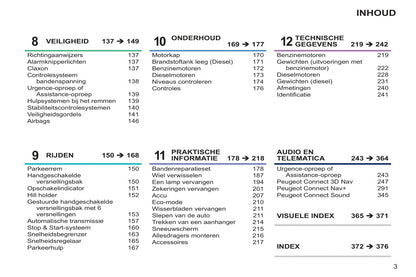 2012-2013 Peugeot 308 Owner's Manual | Dutch