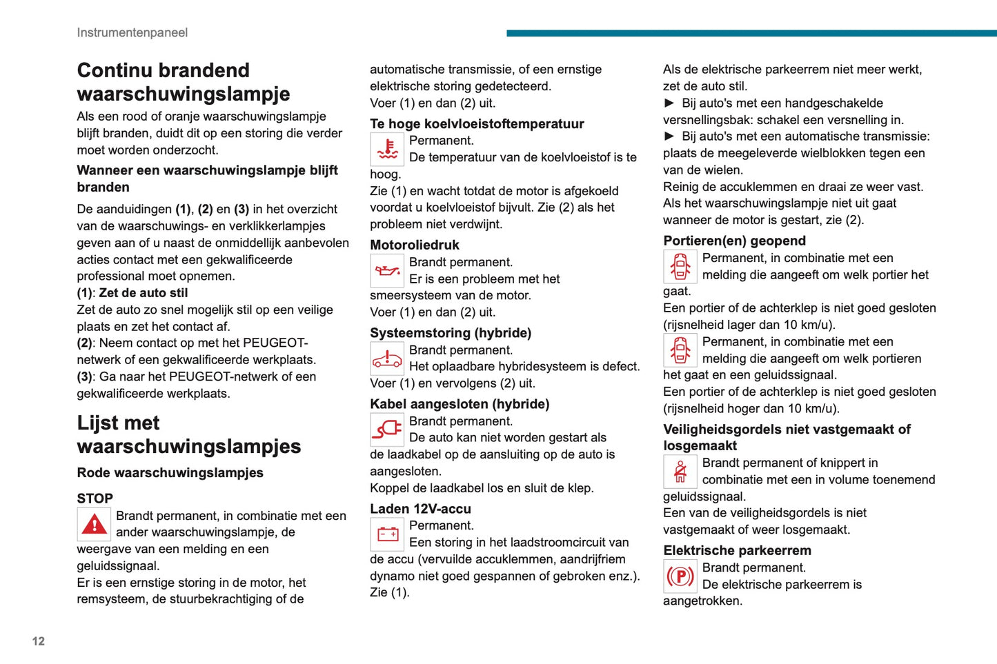 2019-2020 Peugeot 3008/5008 Owner's Manual | Dutch