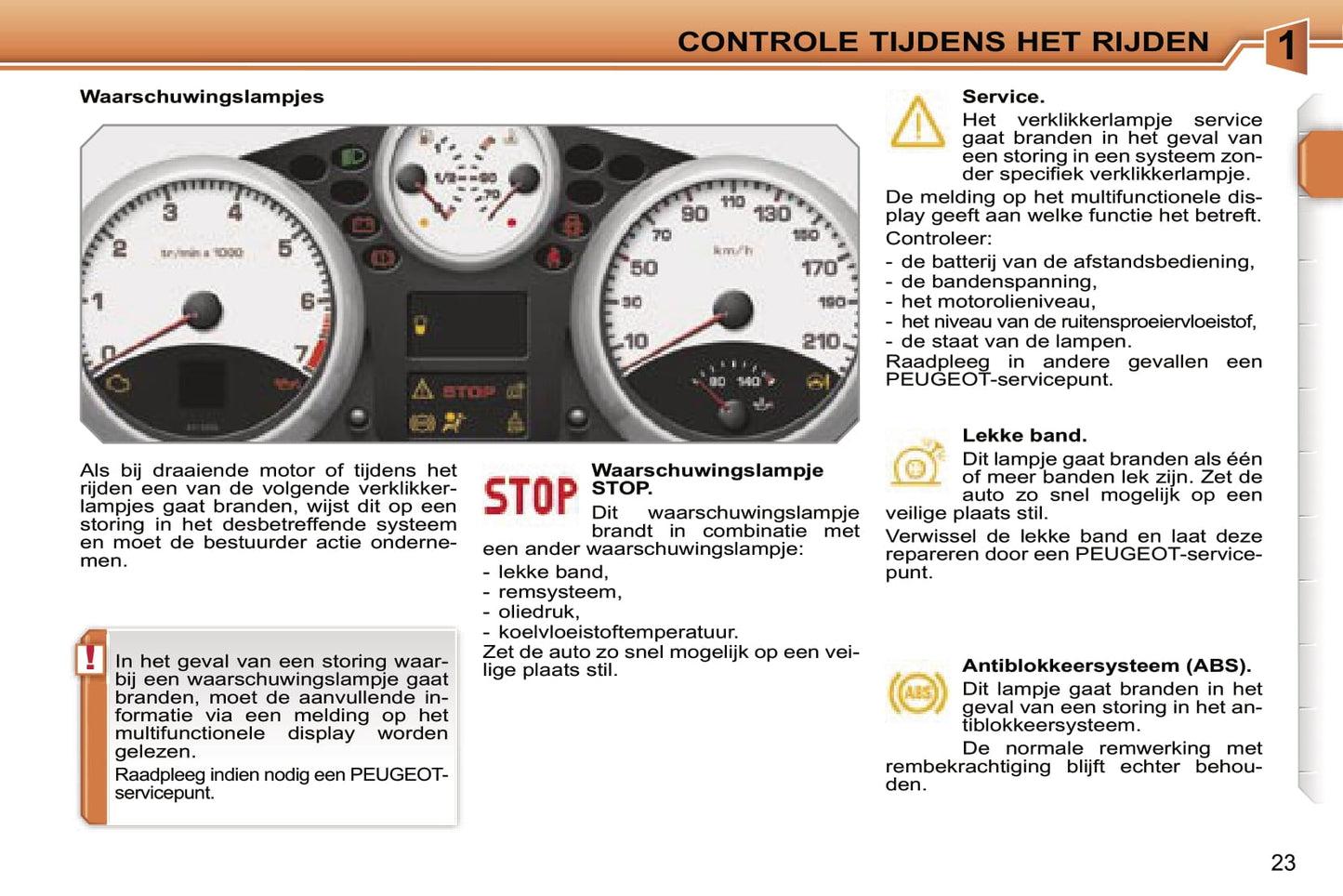 2005-2006 Peugeot 207 Bedienungsanleitung | Niederländisch