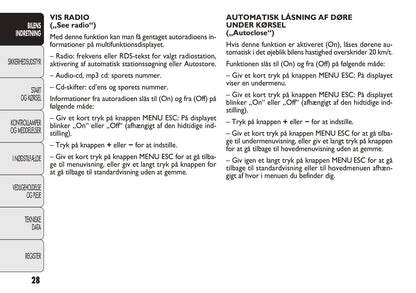 2012-2013 Fiat Punto Gebruikershandleiding | Dansk