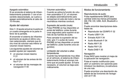 Opel Meriva Manual de infoentretenimiento 2014 - 2017