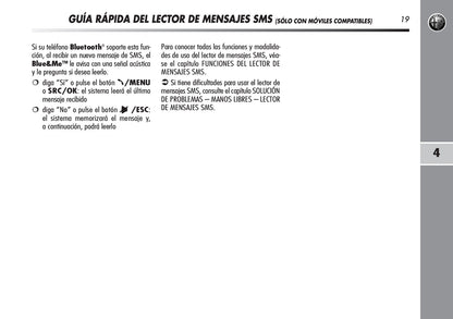 Alfa Romeo Mito Blue&Me en Combinación Con Radio nav Instrucciones 2010 - 2012