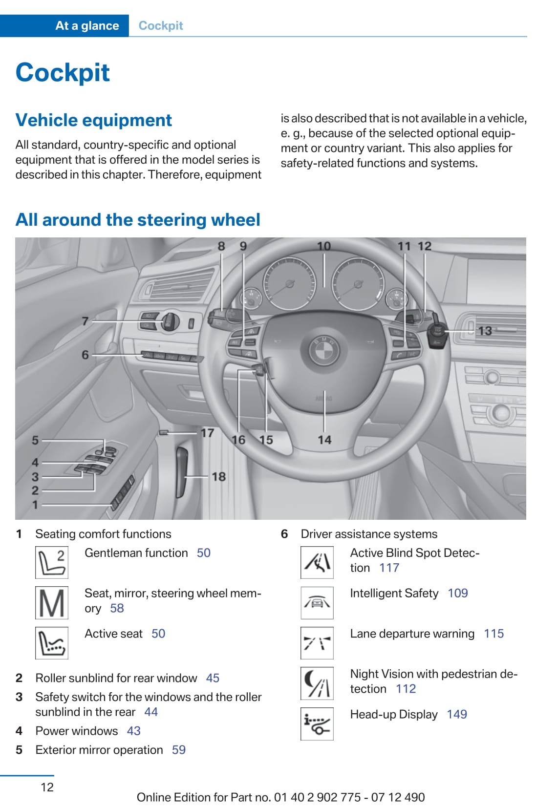 2012 BMW 7 Series Gebruikershandleiding | Engels