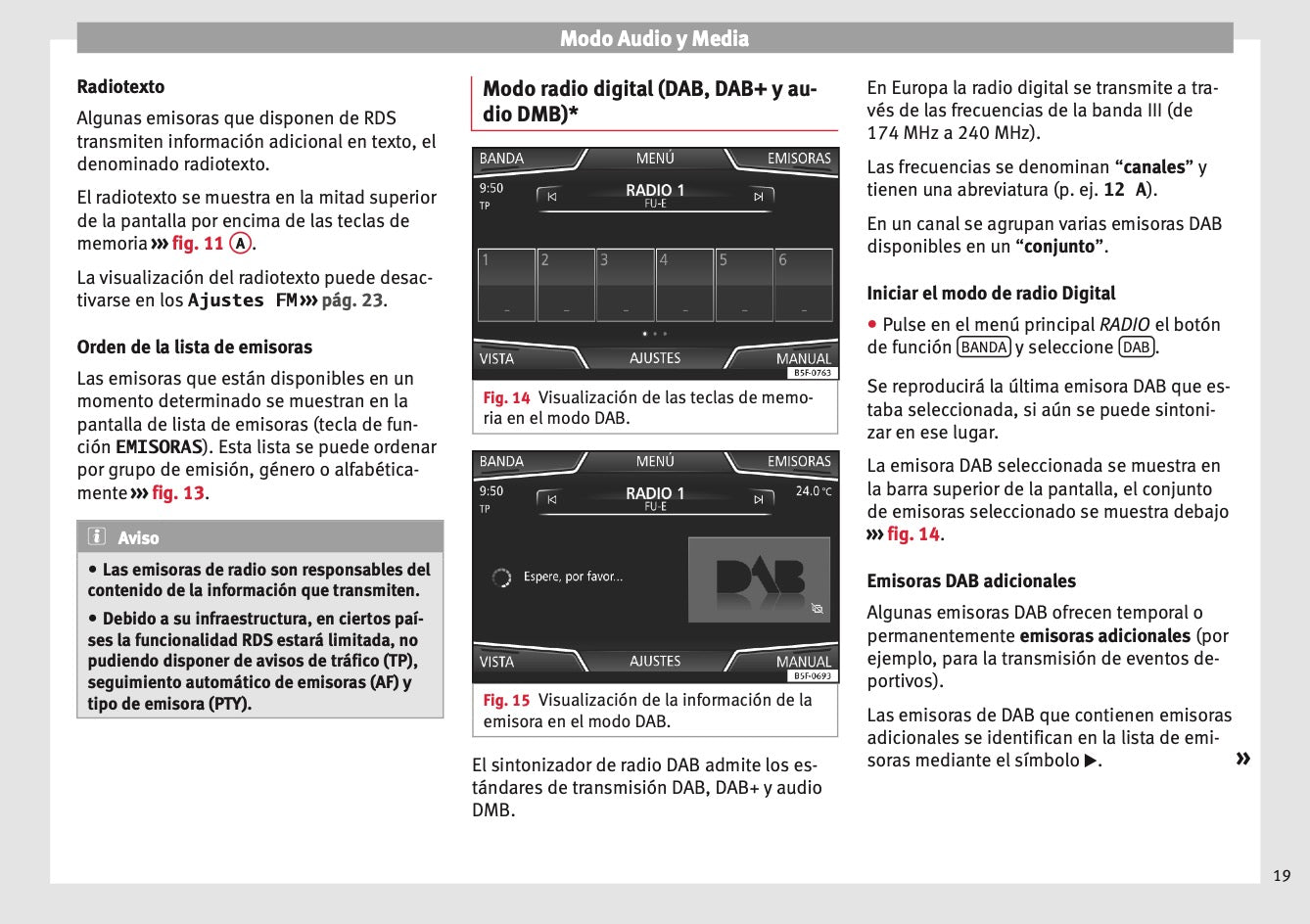 Seat Media System Plus Navi System Manual de Instrucciones 2015 - 2017
