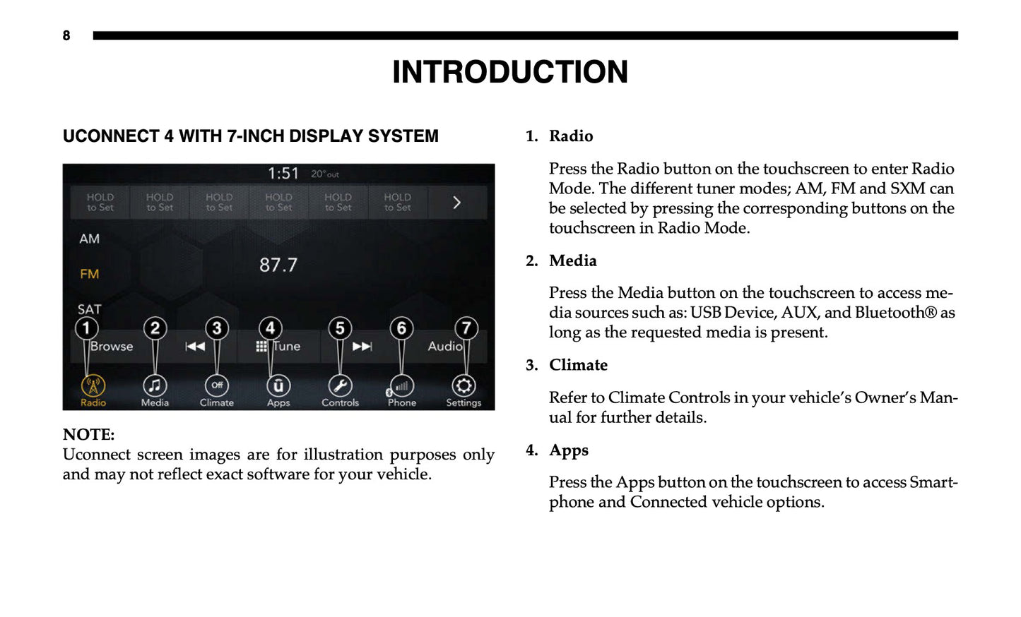 Uconnect 4 With 7-Inch Display Owner's Manual