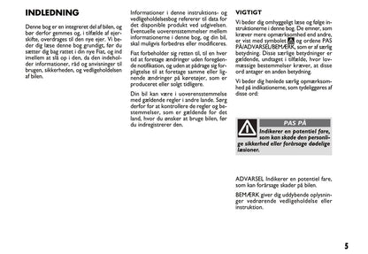 2011-2012 Fiat Sedici Gebruikershandleiding | Dansk