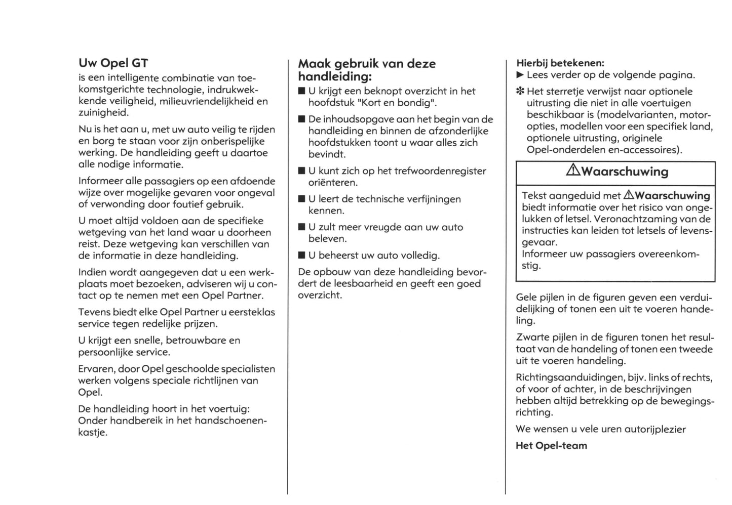 2007-2009 Opel GT Gebruikershandleiding | Nederlands