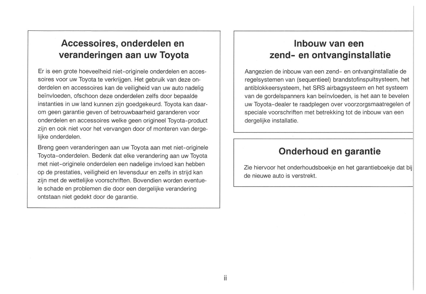 1996-2000 Toyota Picnic Manuel du propriétaire | Néerlandais