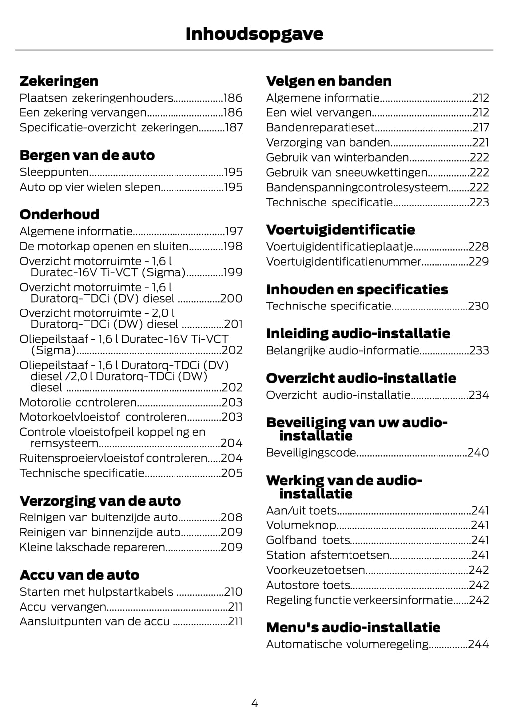 2011-2012 Ford C-Max/Grand-C-Max Owner's Manual | Dutch